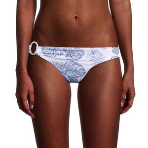 ONIA "Vanessa" Palm Leaves Printed Hipster Bikini Bottom - Blue, White